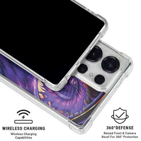 Dragonblade Netherblade Purple by Ruth Thompson Galaxy S25 Ultra Clear Case